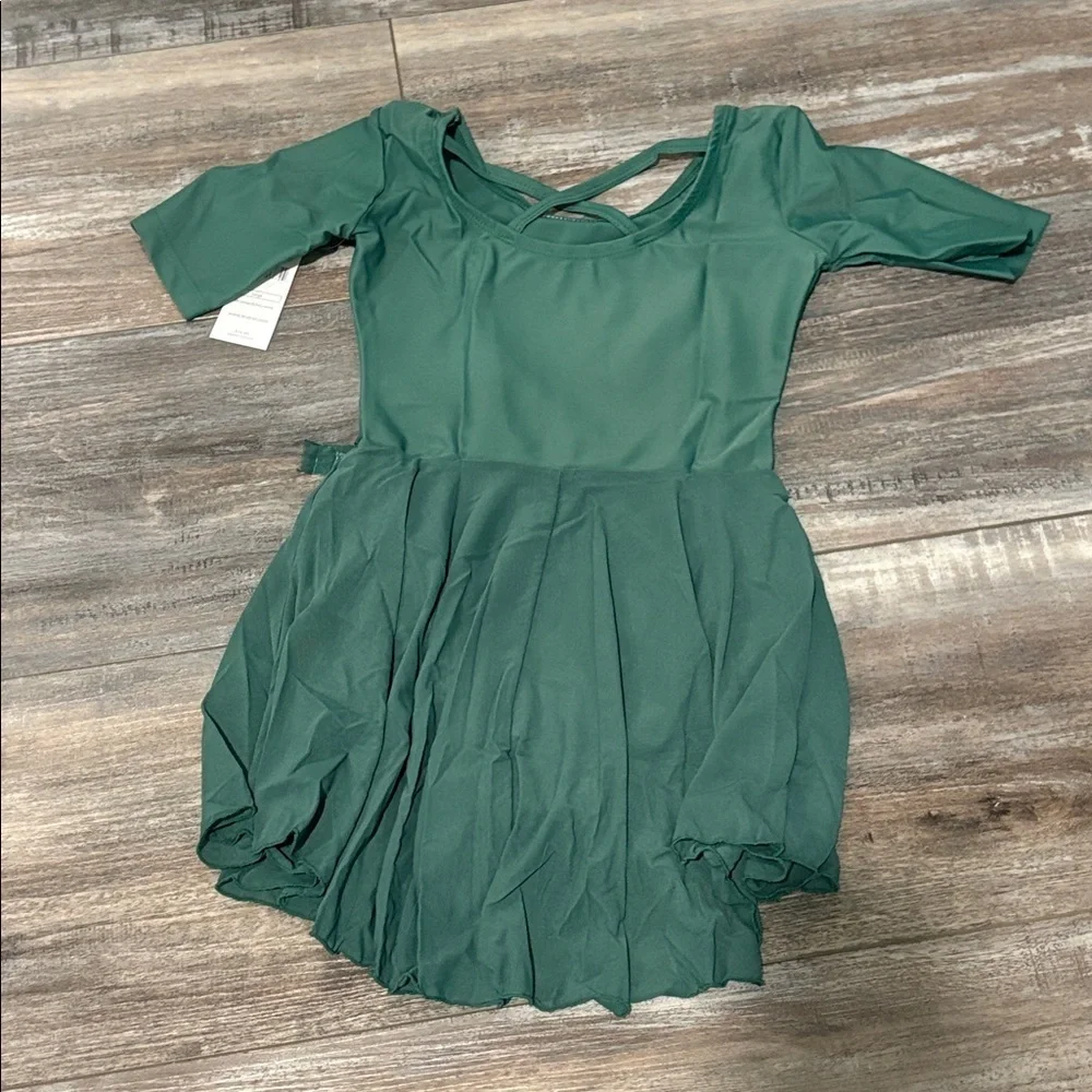 Leveret green skirted leotard child large 10-12 NEW